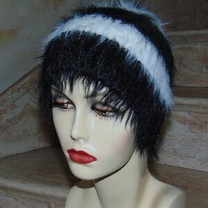 RARE Hansel from Basel Beanie Hat Black Prototype Fuzzy Y2K Winter Cabin Classic